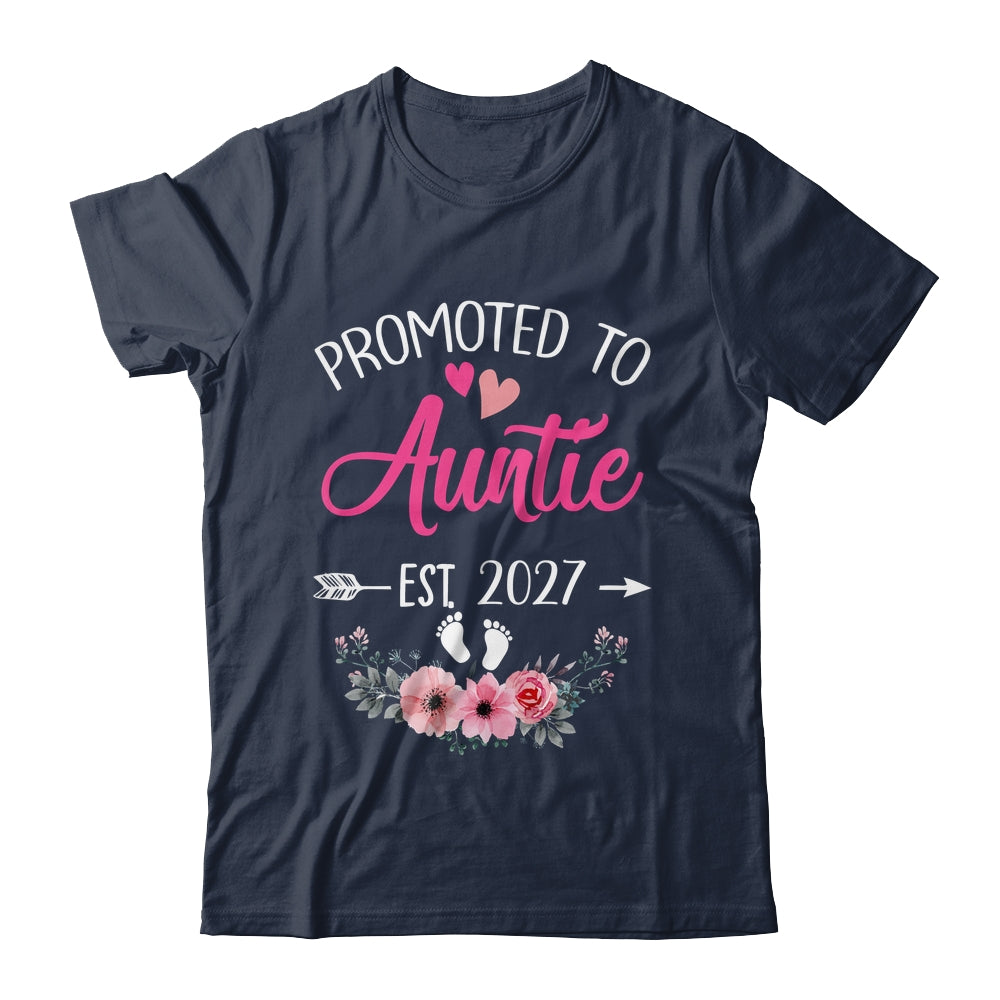 Promoted To Auntie Est 2027 Mothers Day First Time Shirt & Tank Top | siriusteestore