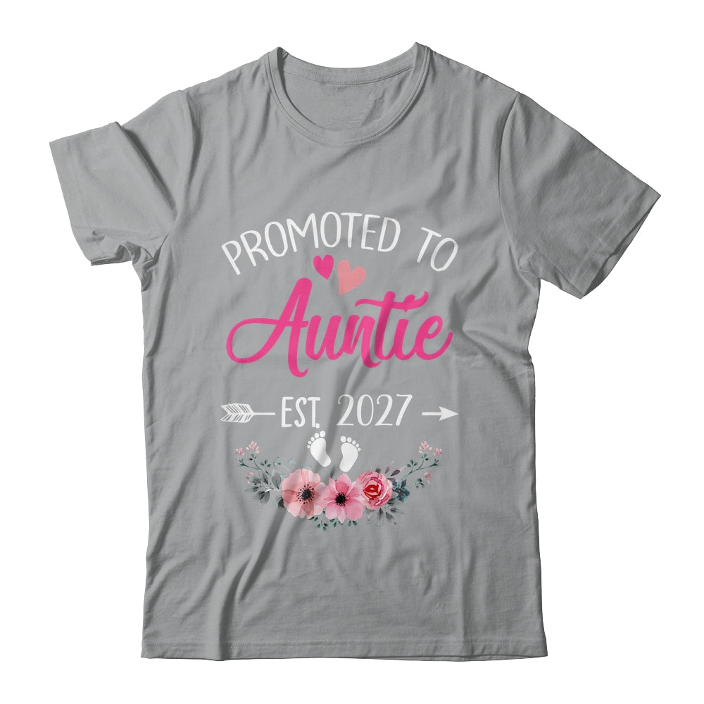 Promoted To Auntie Est 2027 Mothers Day First Time Shirt & Tank Top | siriusteestore