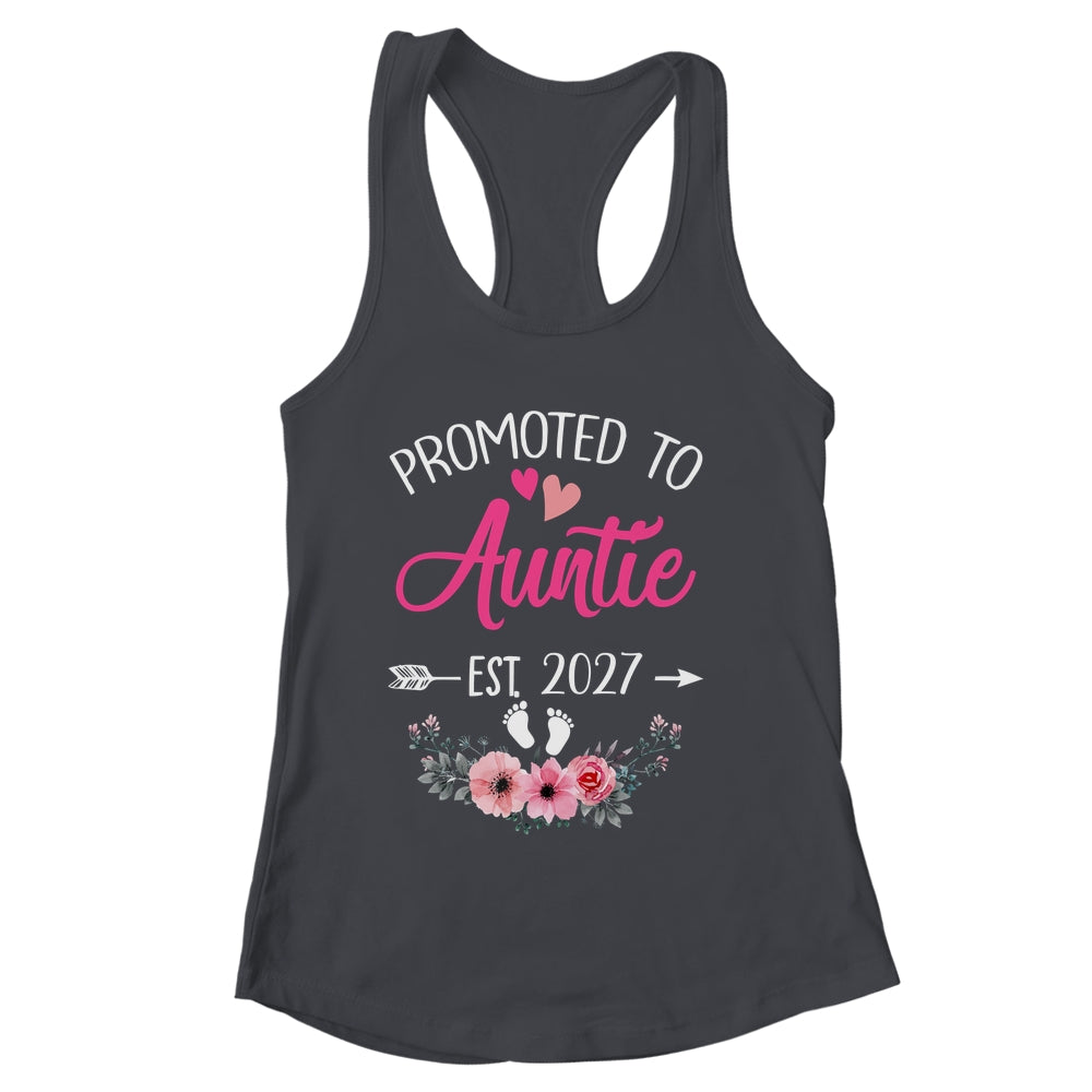 Promoted To Auntie Est 2027 Mothers Day First Time Shirt & Tank Top | siriusteestore