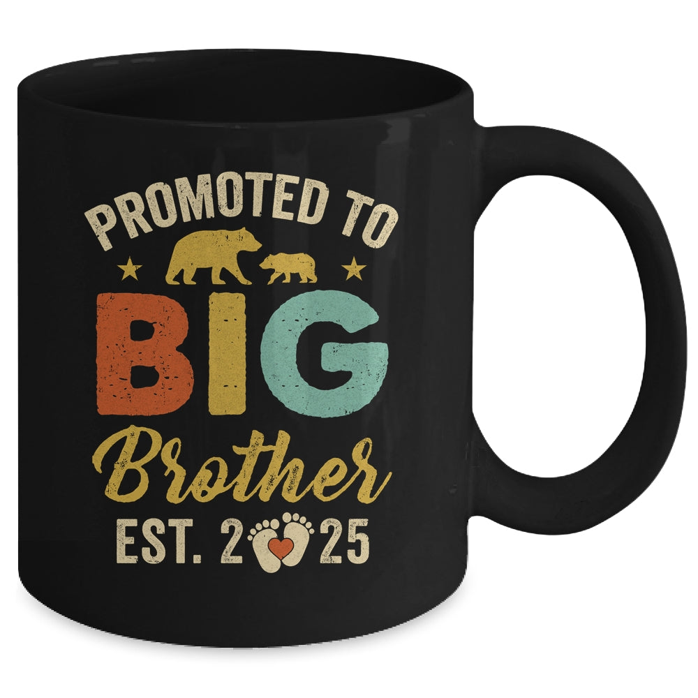 Promoted To Big Brother 2025 Bear Soon To Be A Brother Kids Mug | siriusteestore