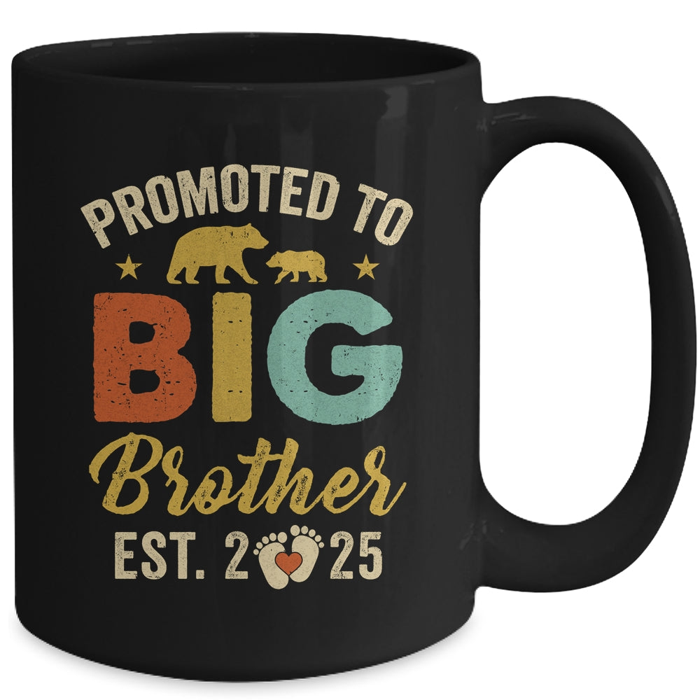 Promoted To Big Brother 2025 Bear Soon To Be A Brother Kids Mug | siriusteestore