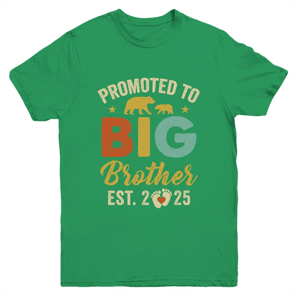 Promoted To Big Brother 2025 Bear Soon To Be A Brother Kids Youth Shirt | siriusteestore