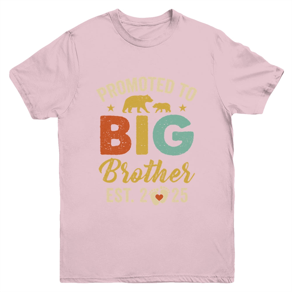 Promoted To Big Brother 2025 Bear Soon To Be A Brother Kids Youth Shirt | siriusteestore