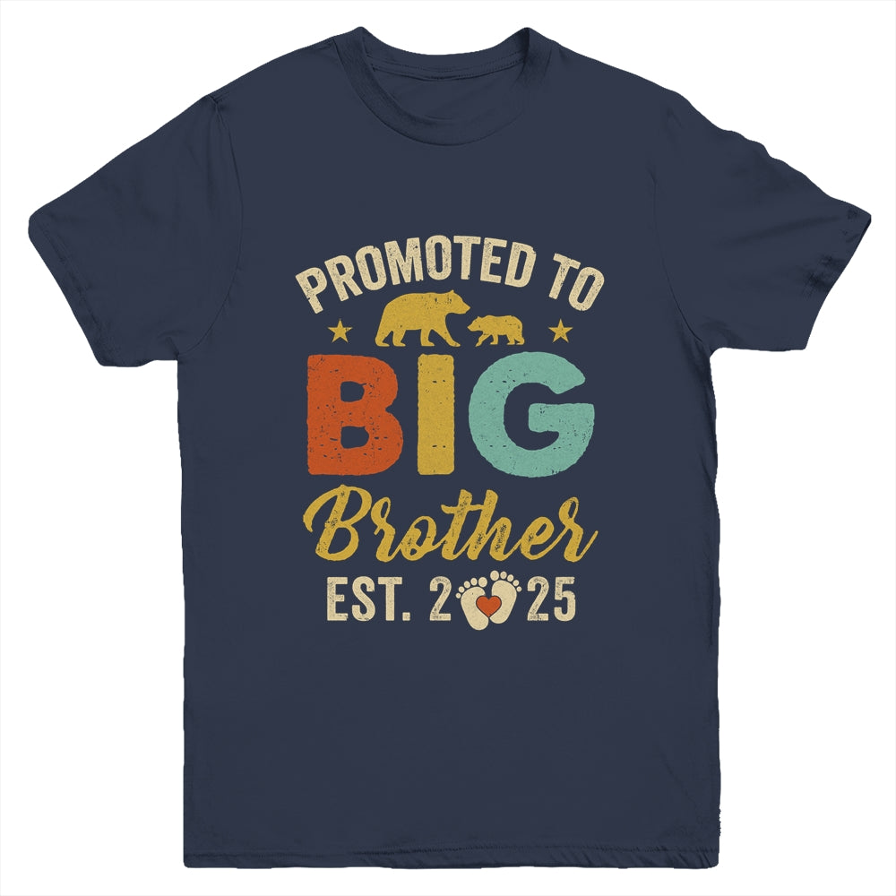 Promoted To Big Brother 2025 Bear Soon To Be A Brother Kids Youth Shirt | siriusteestore