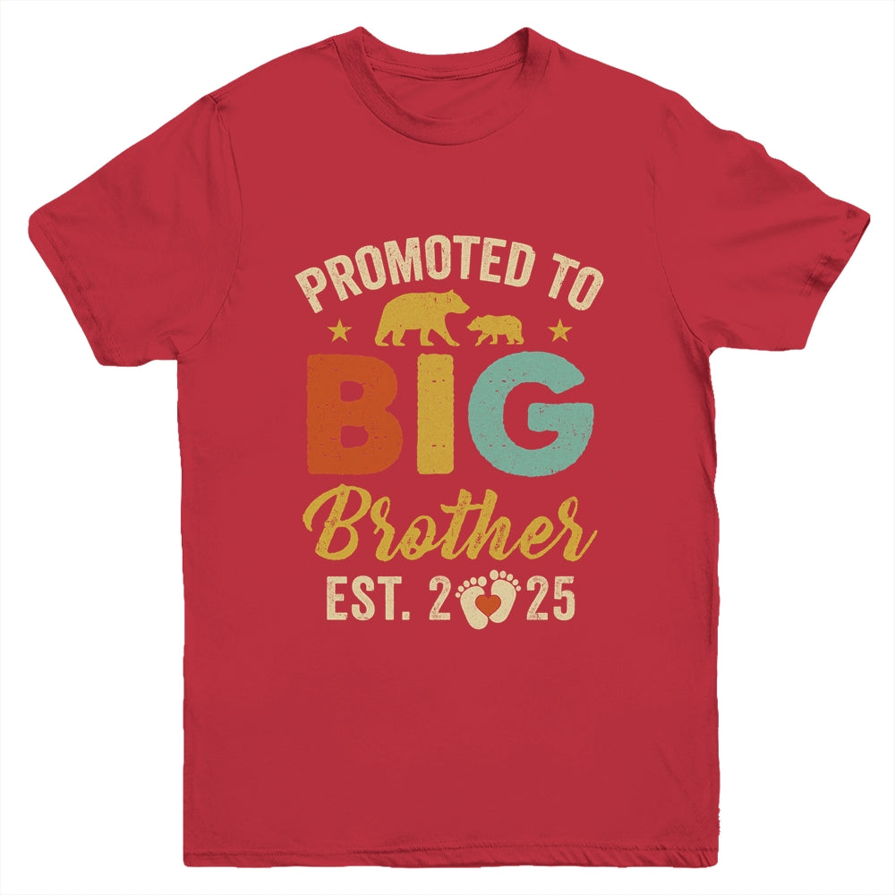 Promoted To Big Brother 2025 Bear Soon To Be A Brother Kids Youth Shirt | siriusteestore