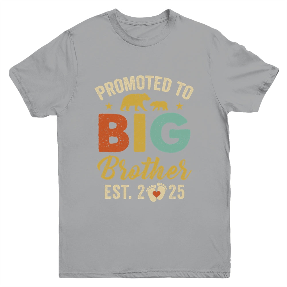 Promoted To Big Brother 2025 Bear Soon To Be A Brother Kids Youth Shirt | siriusteestore