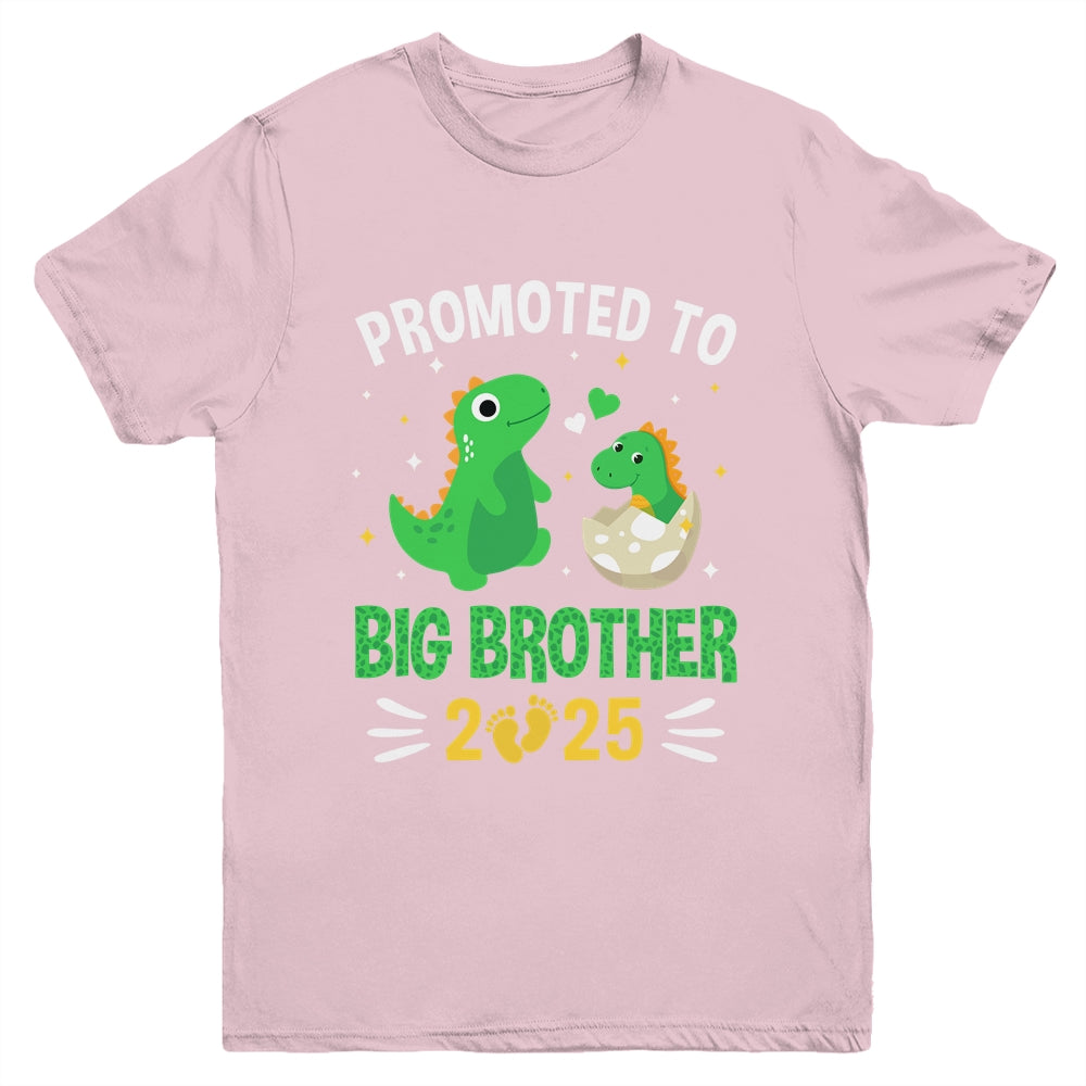 Promoted To Big Brother 2025 Boys Dinosaur T-Rex Kids Youth Shirt | siriusteestore