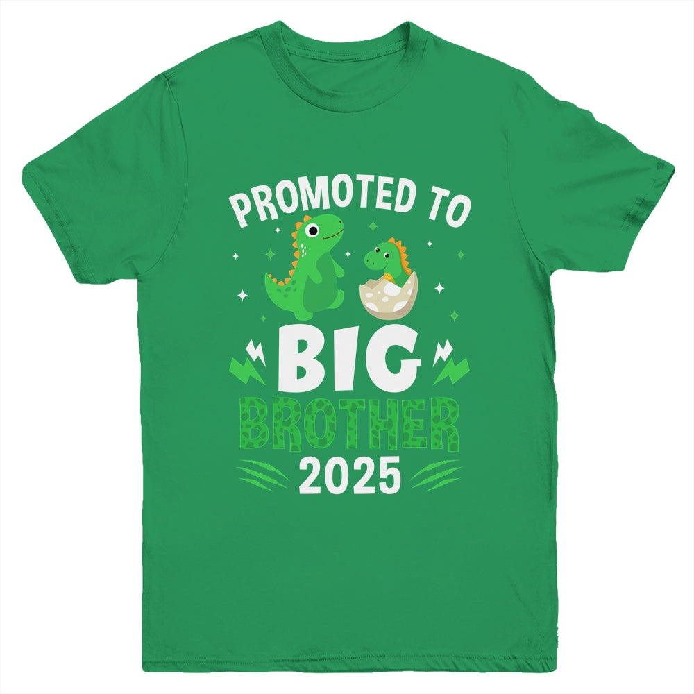 Promoted To Big Brother 2025 Dinosaur T-Rex Boys Kids Youth Shirt | siriusteestore