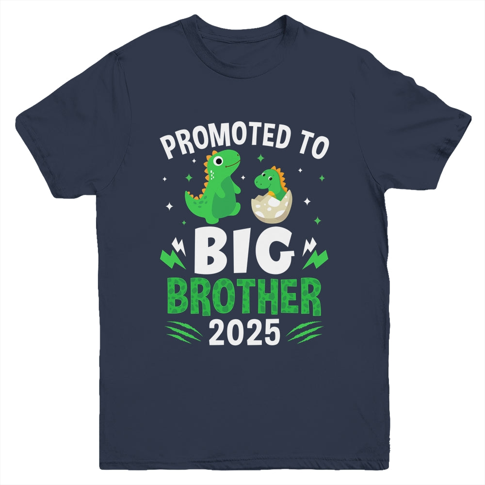 Promoted To Big Brother 2025 Dinosaur T-Rex Boys Kids Youth Shirt | siriusteestore