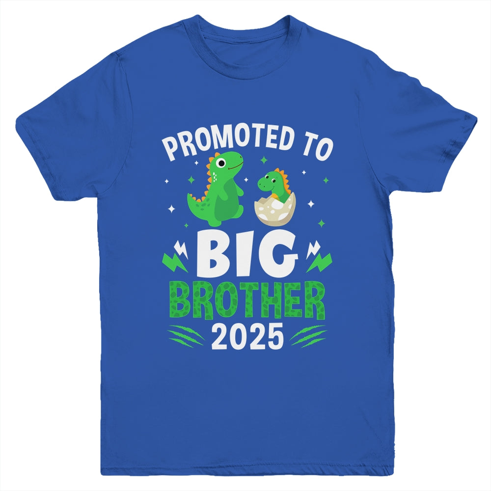 Promoted To Big Brother 2025 Dinosaur T-Rex Boys Kids Youth Shirt | siriusteestore