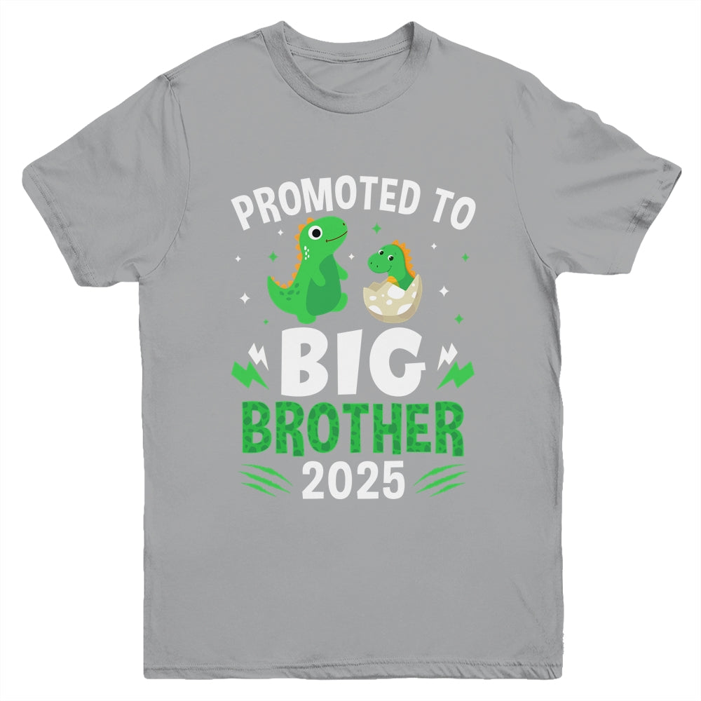 Promoted To Big Brother 2025 Dinosaur T-Rex Boys Kids Youth Shirt | siriusteestore