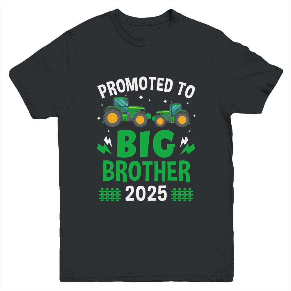 Promoted To Big Brother 2025 Farm Tractors Boys Youth Shirt | siriusteestore