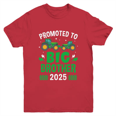 Promoted To Big Brother 2025 Farm Tractors Boys Youth Shirt | siriusteestore