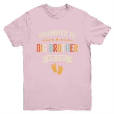 Promoted To Big Brother 2025 Retro Soon To Be Brother Est 2025 Youth Shirt | siriusteestore