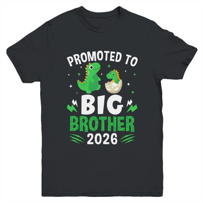 Promoted To Big Brother 2026 Dinosaur T-Rex Boys Kids Youth Shirt | siriusteestore