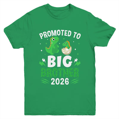 Promoted To Big Brother 2026 Dinosaur T-Rex Boys Kids Youth Shirt | siriusteestore