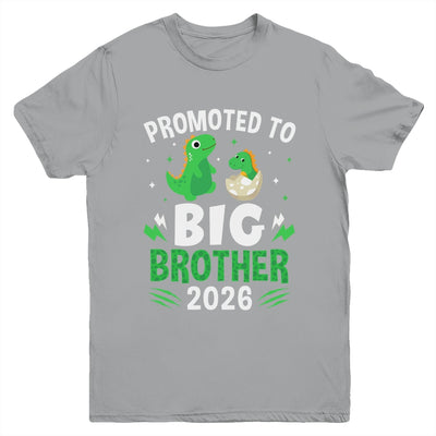 Promoted To Big Brother 2026 Dinosaur T-Rex Boys Kids Youth Shirt | siriusteestore