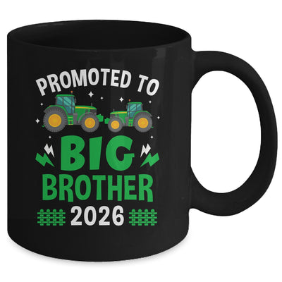 Promoted To Big Brother 2026 Farm Tractors Boys Mug | siriusteestore