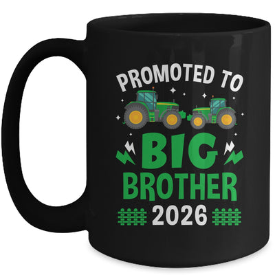 Promoted To Big Brother 2026 Farm Tractors Boys Mug | siriusteestore