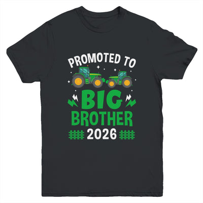 Promoted To Big Brother 2026 Farm Tractors Boys Youth Shirt | siriusteestore