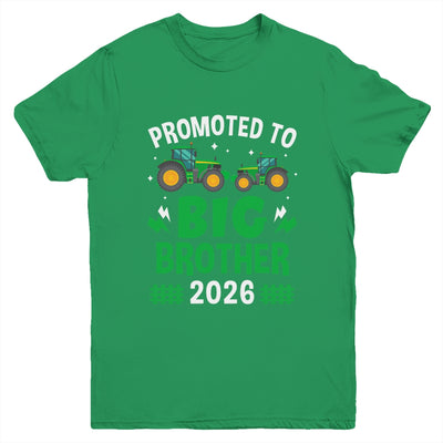 Promoted To Big Brother 2026 Farm Tractors Boys Youth Shirt | siriusteestore