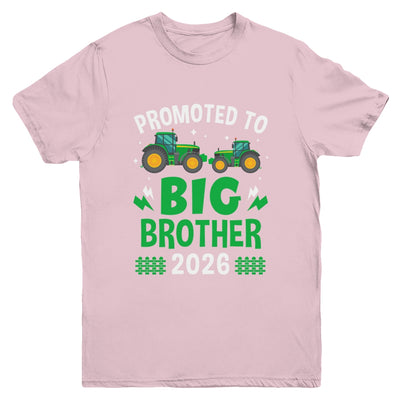 Promoted To Big Brother 2026 Farm Tractors Boys Youth Shirt | siriusteestore