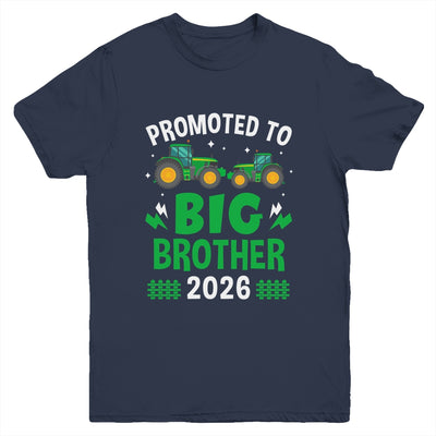 Promoted To Big Brother 2026 Farm Tractors Boys Youth Shirt | siriusteestore