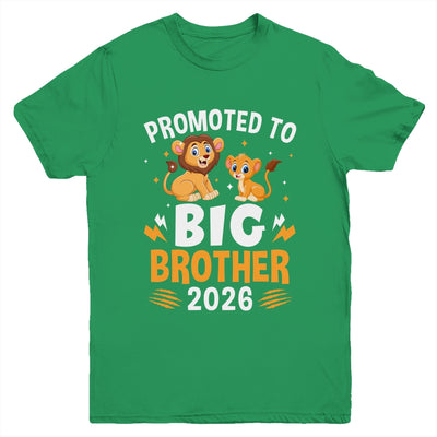 Promoted To Big Brother 2026 Lion Animals Boys Kids Youth Shirt | siriusteestore