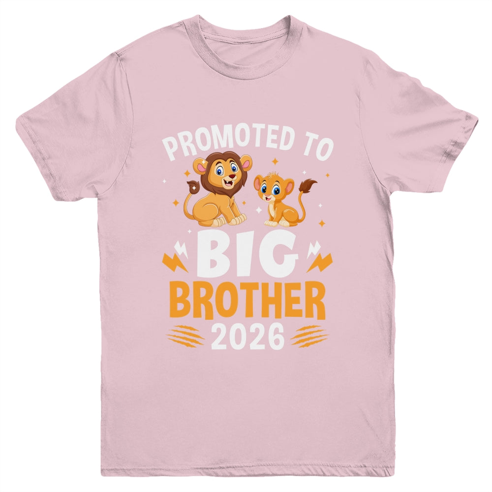 Promoted To Big Brother 2026 Lion Animals Boys Kids Youth Shirt | siriusteestore