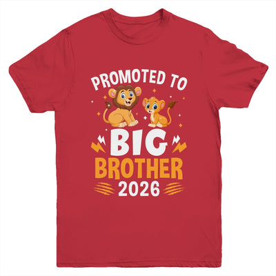 Promoted To Big Brother 2026 Lion Animals Boys Kids Youth Shirt | siriusteestore