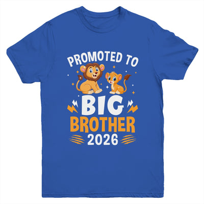 Promoted To Big Brother 2026 Lion Animals Boys Kids Youth Shirt | siriusteestore