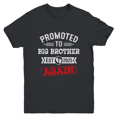Promoted To Big Brother Again 2025 Pregnancy Announcement Youth Shirt | siriusteestore