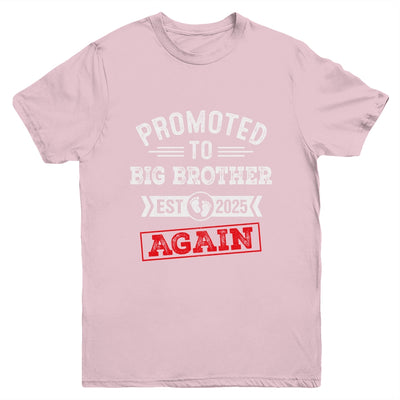Promoted To Big Brother Again 2025 Pregnancy Announcement Youth Shirt | siriusteestore