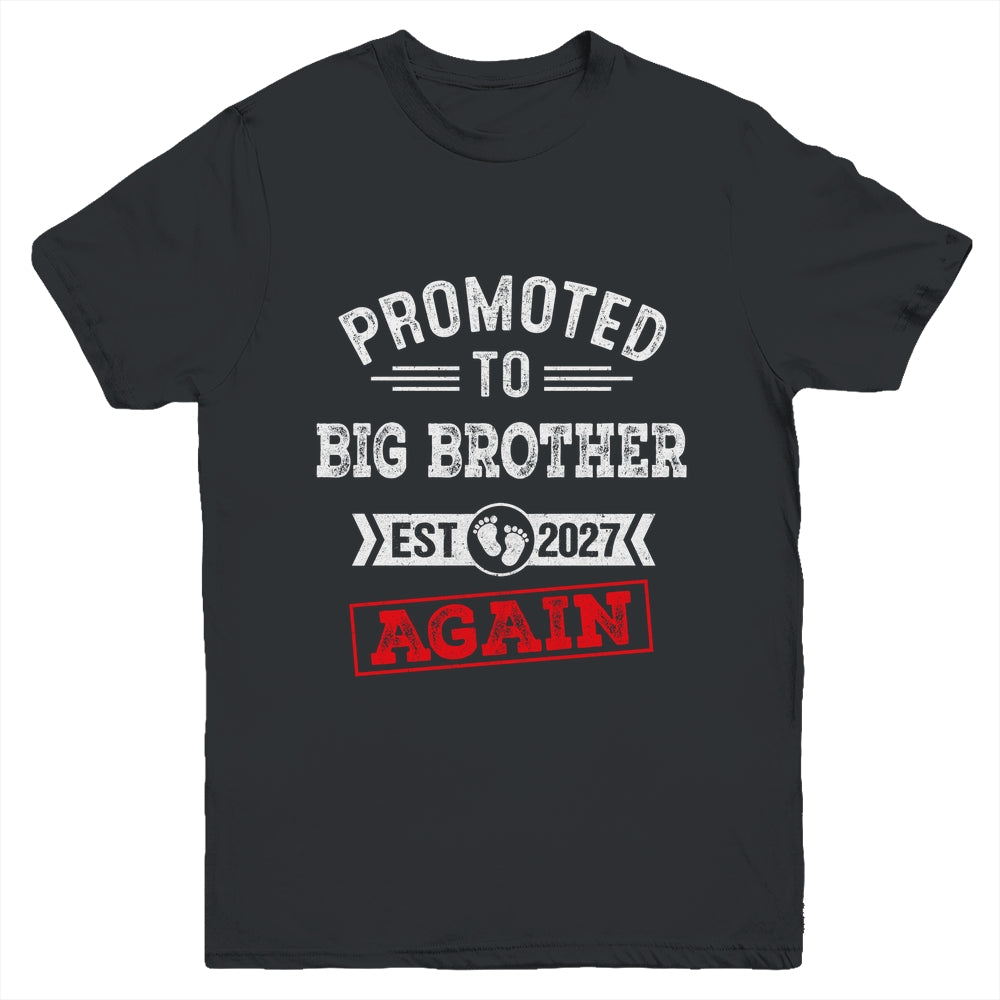 Promoted To Big Brother Again 2027 Pregnancy Announcement Youth Shirt | siriusteestore