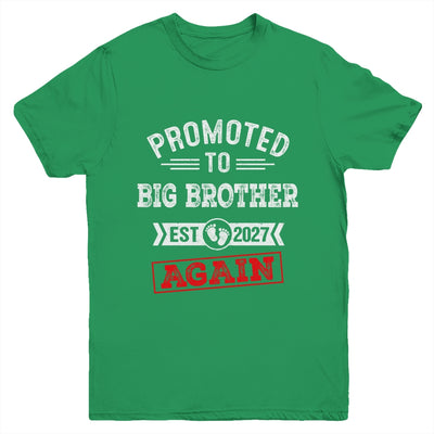 Promoted To Big Brother Again 2027 Pregnancy Announcement Youth Shirt | siriusteestore