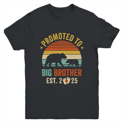 Promoted To Big Brother Est 2025 Bear Pregnancy Announcement Youth Shirt | siriusteestore