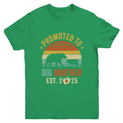 Promoted To Big Brother Est 2025 Bear Pregnancy Announcement Youth Shirt | siriusteestore