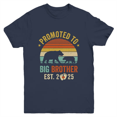 Promoted To Big Brother Est 2025 Bear Pregnancy Announcement Youth Shirt | siriusteestore