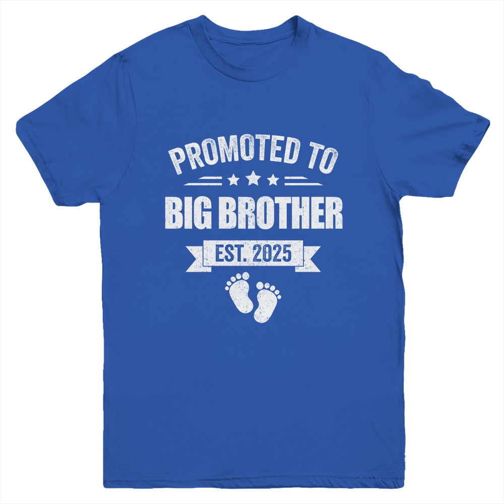 Promoted To Big Brother Est 2025 Brother First Time New Youth Shirt | siriusteestore