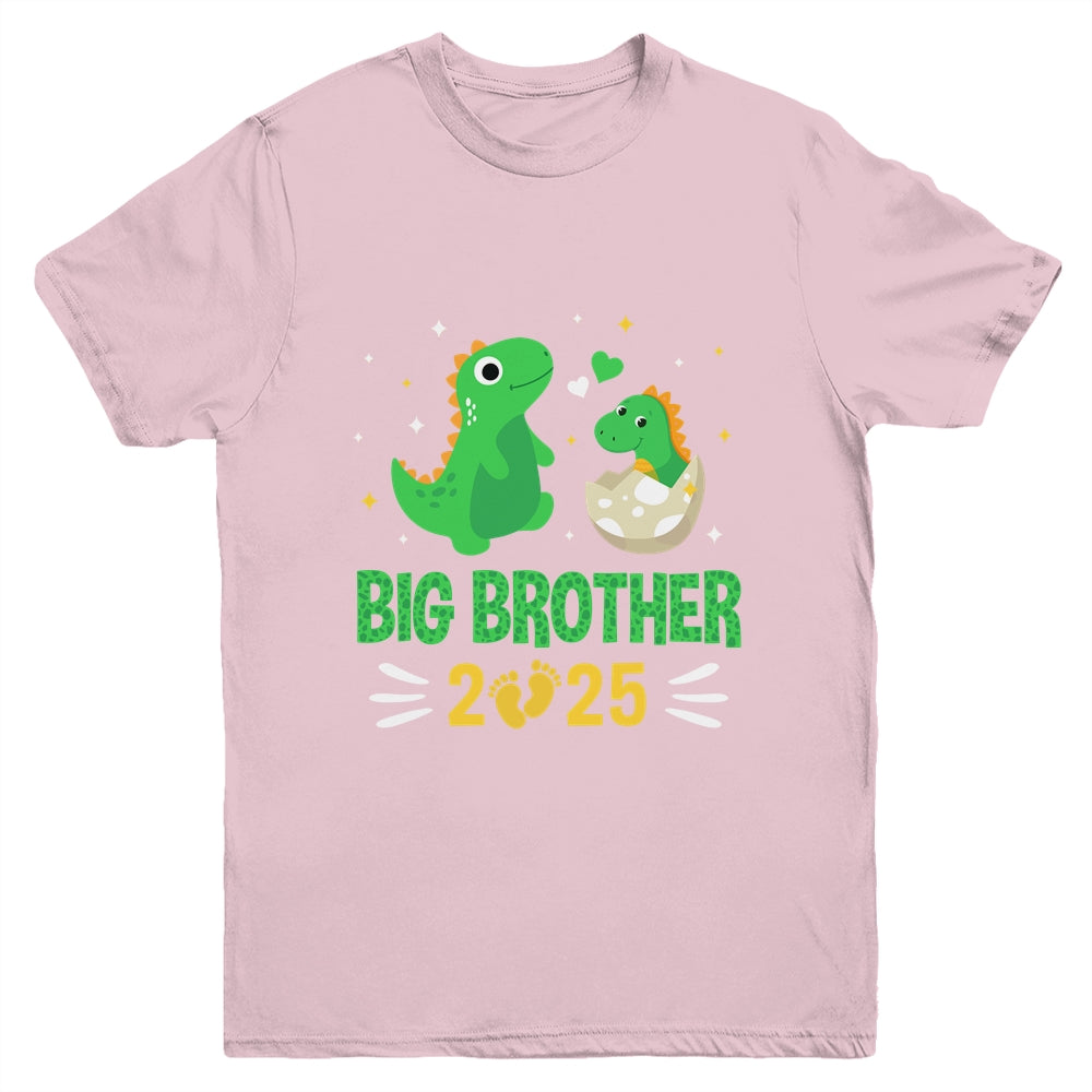 Promoted To Big Brother Est 2025 Dinosaur T-Rex Boys Kids Youth Shirt | siriusteestore