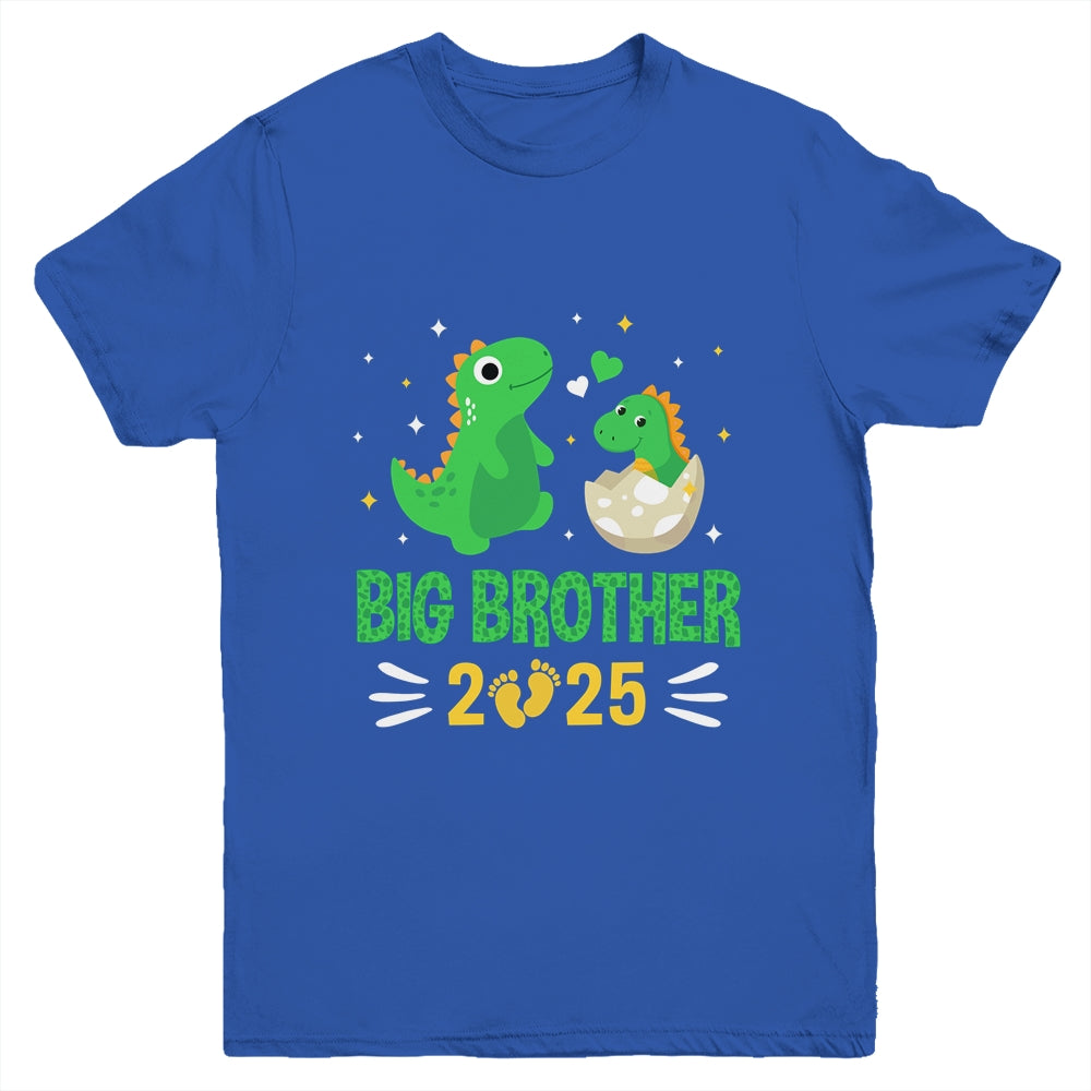 Promoted To Big Brother Est 2025 Dinosaur T-Rex Boys Kids Youth Shirt | siriusteestore