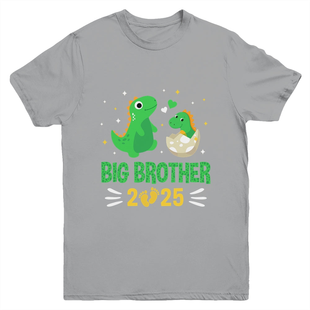Promoted To Big Brother Est 2025 Dinosaur T-Rex Boys Kids Youth Shirt | siriusteestore
