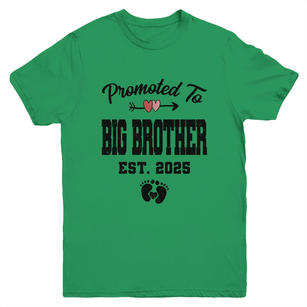 Promoted To Big Brother Est 2025 First Time Brother Youth Shirt | siriusteestore