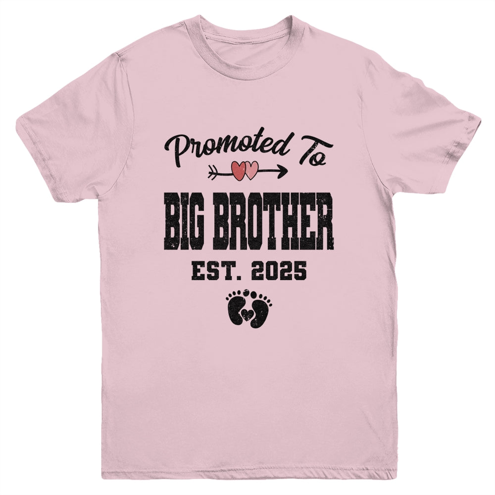 Promoted To Big Brother Est 2025 First Time Brother Youth Shirt | siriusteestore
