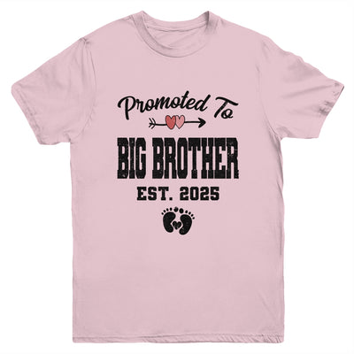 Promoted To Big Brother Est 2025 First Time Brother Youth Shirt | siriusteestore