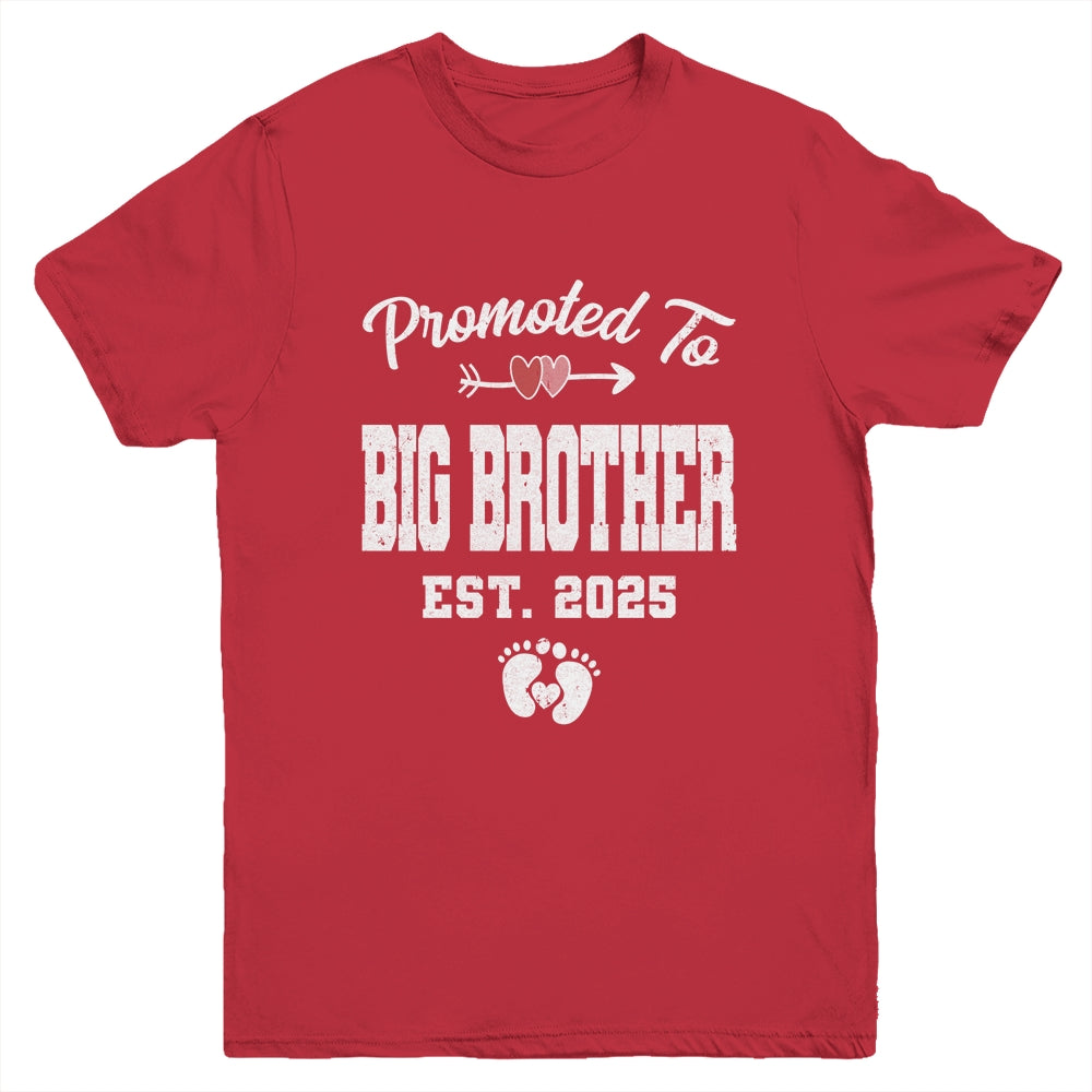 Promoted To Big Brother Est 2025 Funny First Time Brother Youth Shirt | siriusteestore