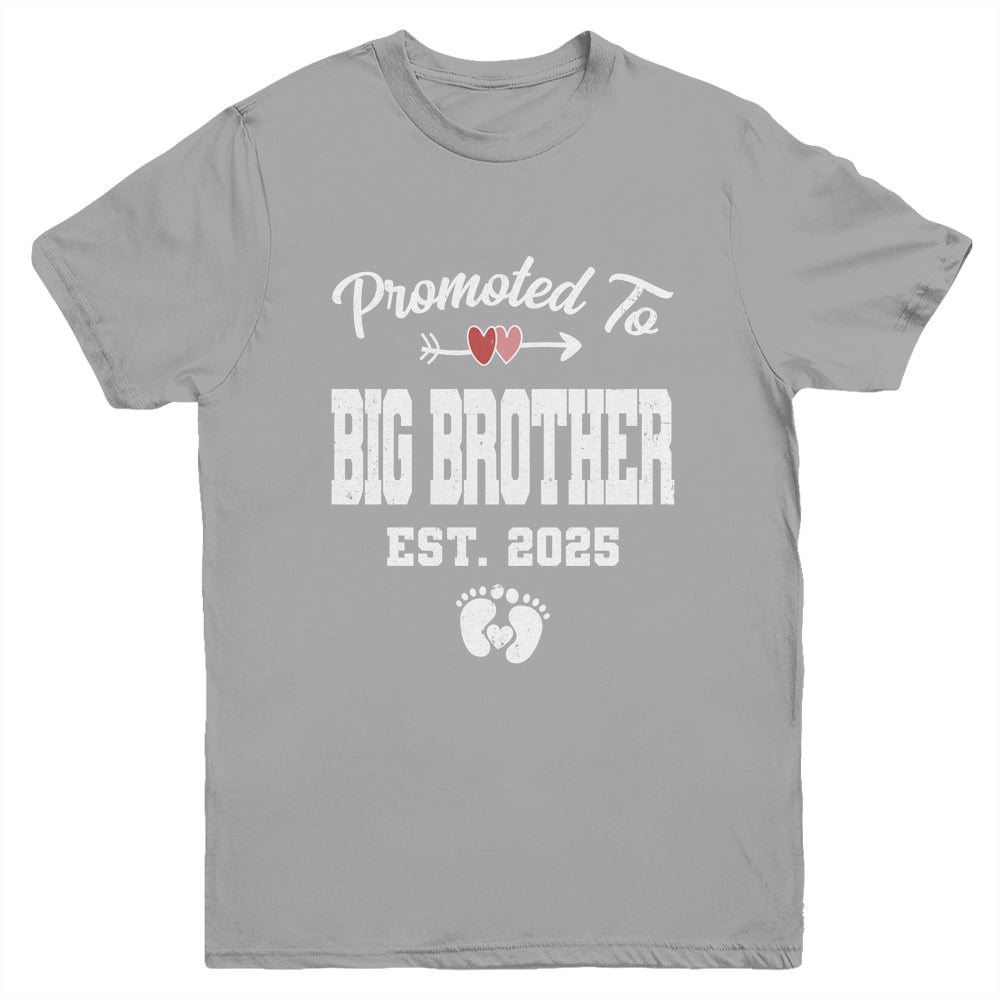 Promoted To Big Brother Est 2025 Funny First Time Brother Youth Shirt | siriusteestore