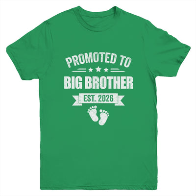 Promoted To Big Brother Est 2026 Brother First Time New Youth Shirt | siriusteestore