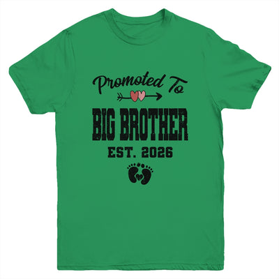 Promoted To Big Brother Est 2026 First Time Brother Youth Shirt | siriusteestore