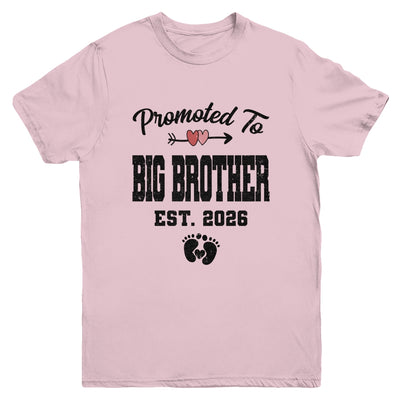 Promoted To Big Brother Est 2026 First Time Brother Youth Shirt | siriusteestore